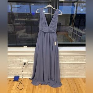 Lulu's Dusty Blue Maxi Dress